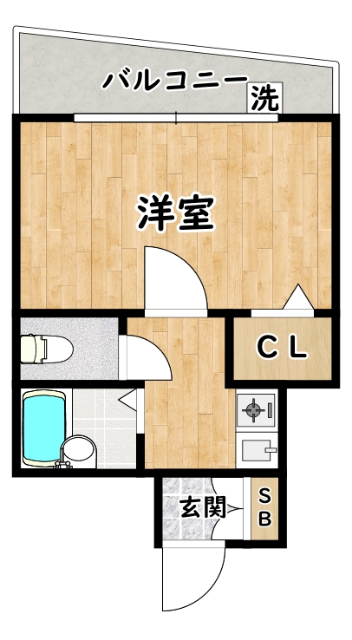 勝栄マンションパート6の間取り写真