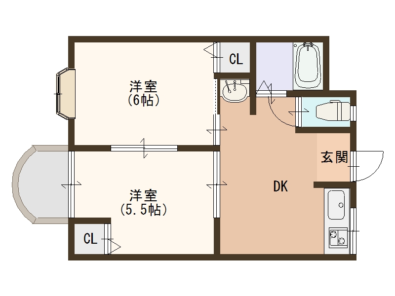 大阪市西成区玉出西のマンションの間取り