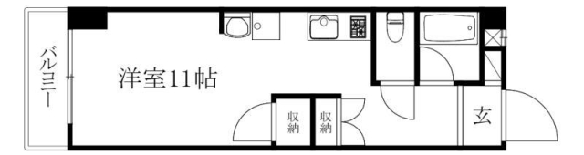 松山市山越のマンションの間取り