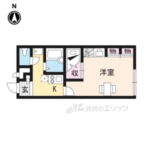 交野市星田のアパートの間取り