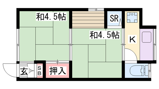 竹田ハイツの間取り