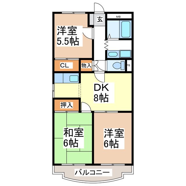 メゾンボヌールの間取り