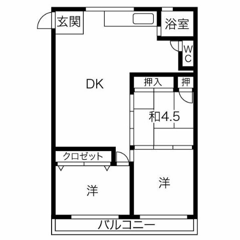 名古屋市中川区柳川町のマンションの間取り