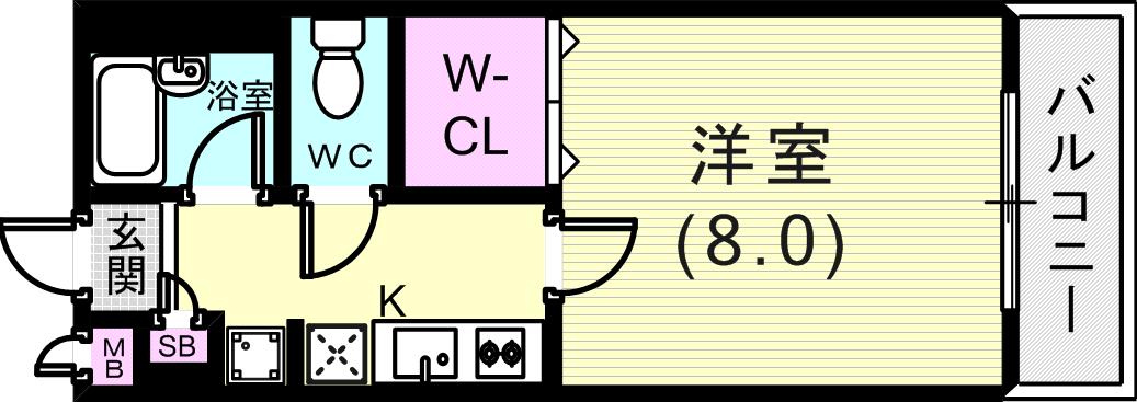 セントマルク神戸の間取り