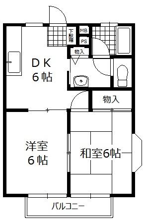 パナハイツ大嶋の間取り