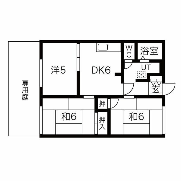 ドミール中島棟Ａ棟の間取り