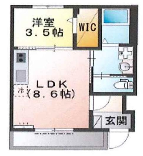 （仮称）堺市中区深井中町新築アパートの間取り