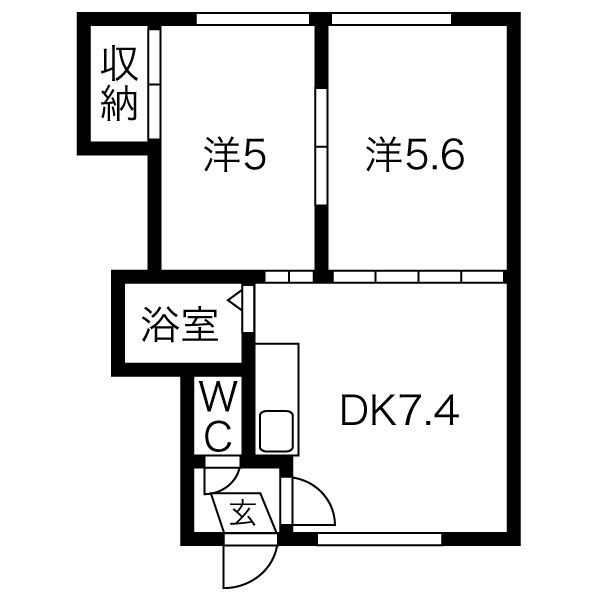 18条パレスAの間取り