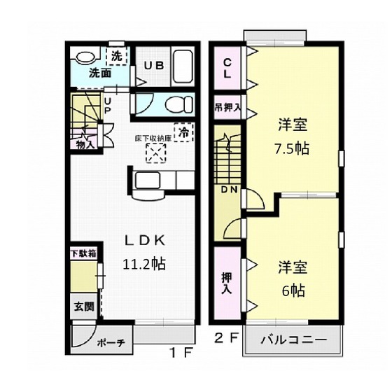 キャステルタウン　ハイム　IIの間取り