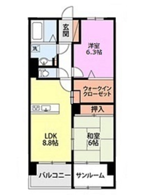 妙高市朝日町特定公共賃貸住宅の間取り