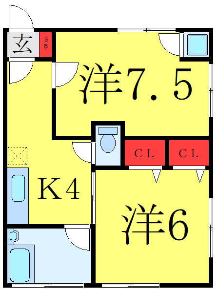 コーポオリエントの間取り