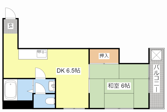 近江八幡市中村町のマンションの間取り