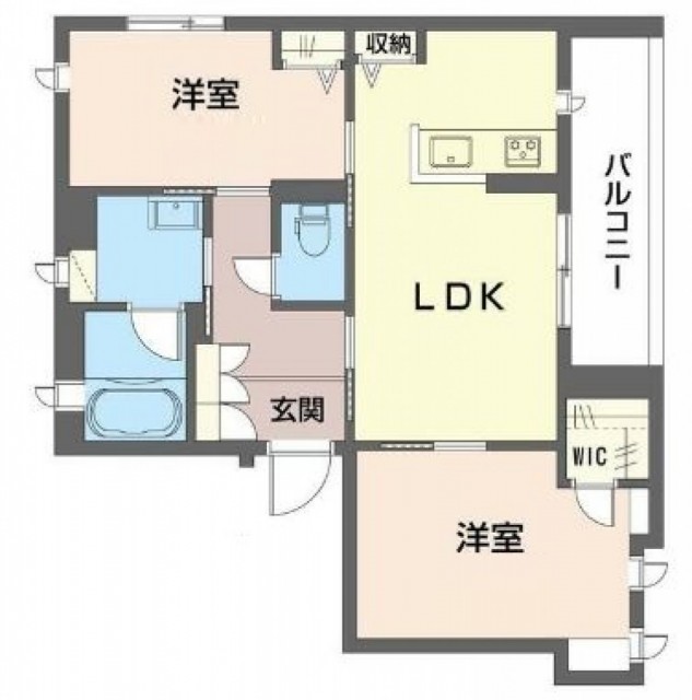 港区南麻布のマンションの間取り