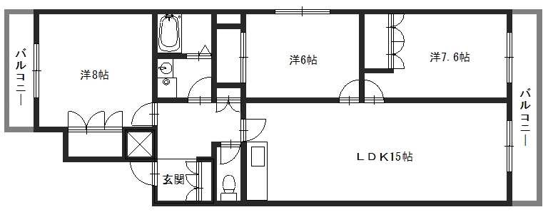 マンション優雅IIIの間取り