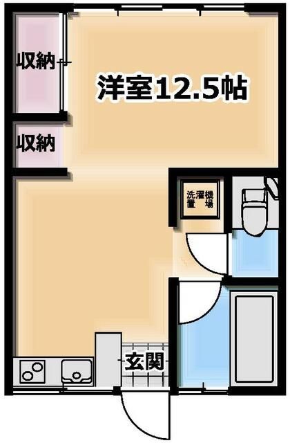 横浜市中区大平町のアパートの間取り