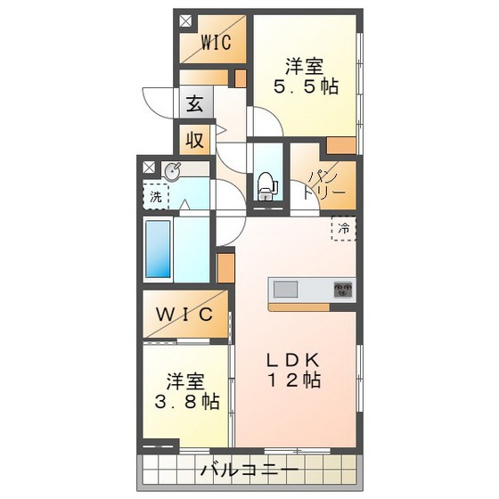 ディーシャンブル　南丸之内Ｂの間取り