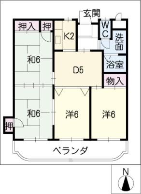 セナール衣ケ丘の間取り