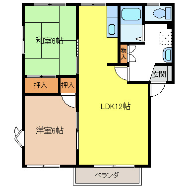 フレグランスＫ　Ｃの間取り