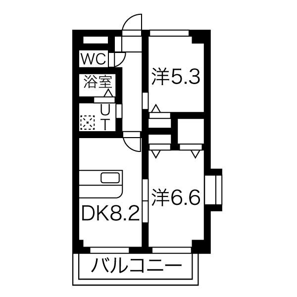 パセオ見晴Iの間取り