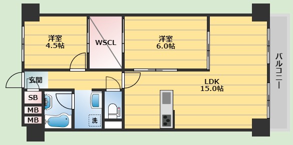 北大阪ハイツの間取り