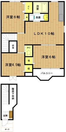 伊勢市黒瀬町のアパートの間取り