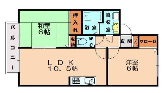 糟屋郡新宮町三代西のアパートの間取り