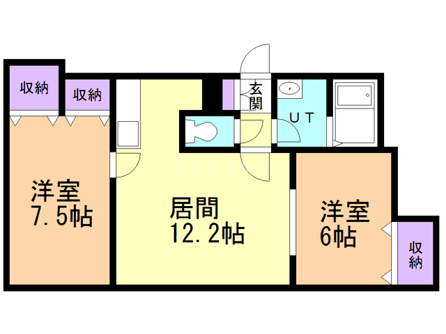 札幌市白石区菊水元町一条のアパートの間取り