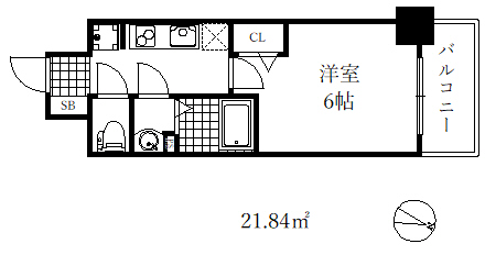 プレサンス三宮セントウエルの間取り