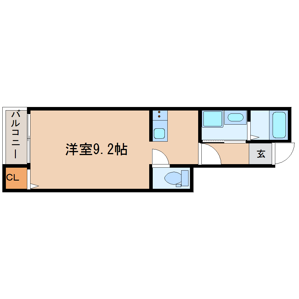 仙台市青葉区藤松のアパートの間取り