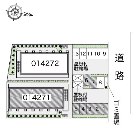 【レオパレスプレノタートIの駐車場】