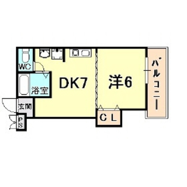 西宮市段上町のマンションの間取り