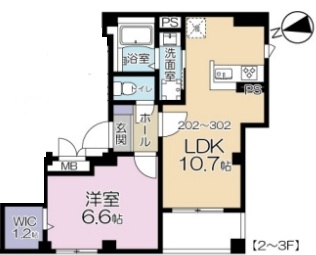 世田谷区桜上水のマンションの間取り