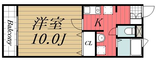 【佐倉市六崎のアパートの間取り】