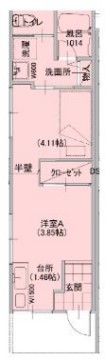 寝屋川市黒原橘町のアパートの間取り