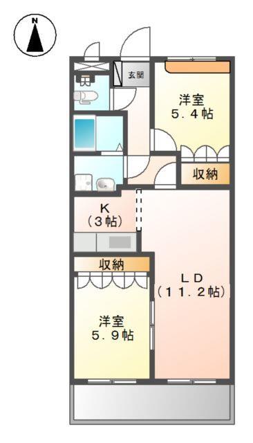 コンフォース大開の間取り