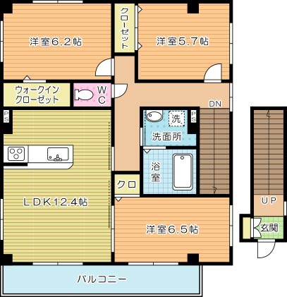 アヴェニュー到津の間取り