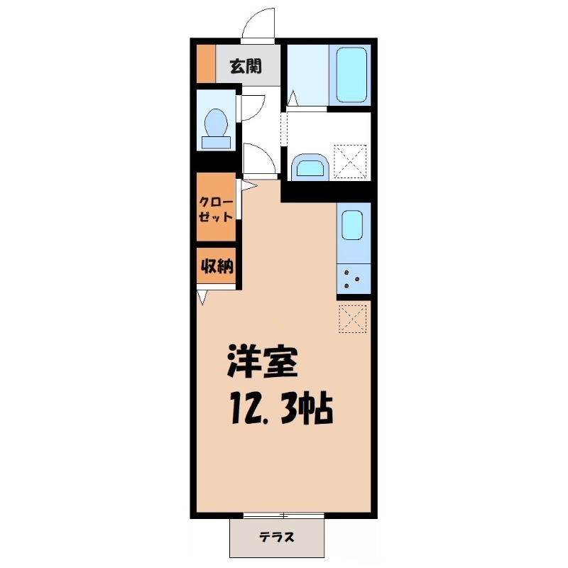 太田市東新町のアパートの間取り