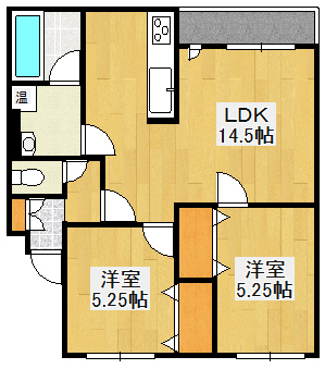 【千歳市信濃のマンションの間取り】