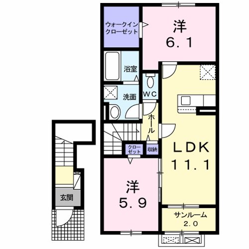 アルプスビュー安曇野Bの間取り