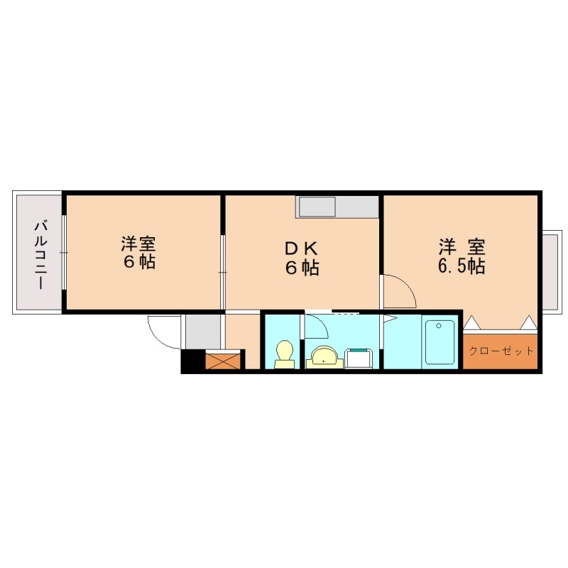 福岡市東区松崎のマンションの間取り