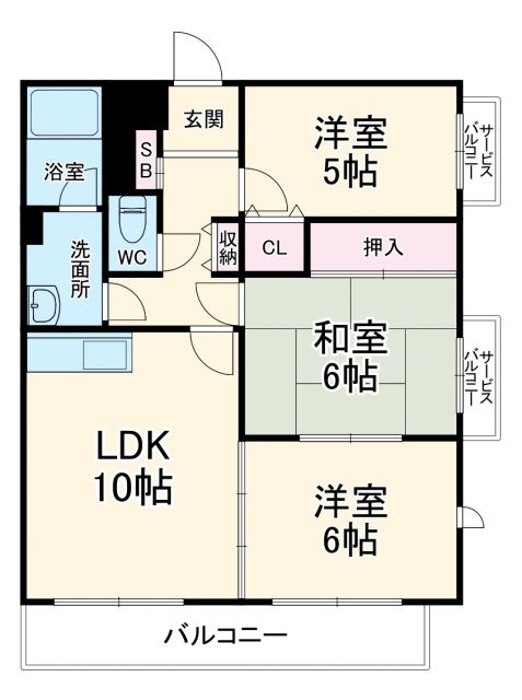 アロー芝山マンションの間取り