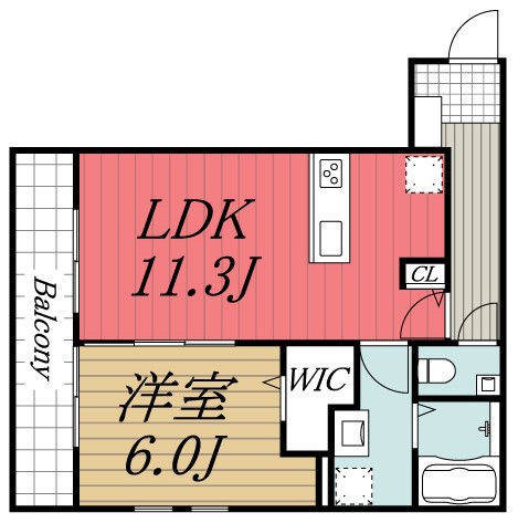 千葉市中央区青葉町のアパートの間取り