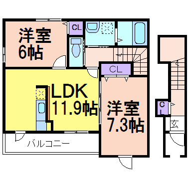 ポニーヒルズ　Ｂの間取り