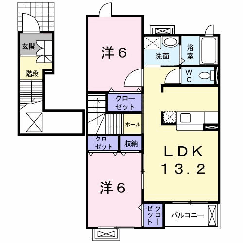 クレメントＡ棟の間取り