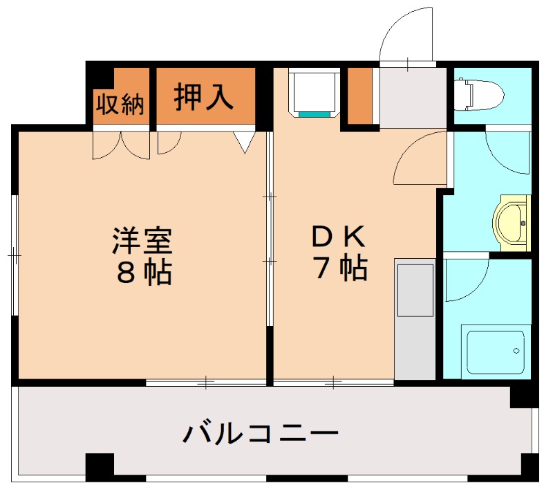 春日市春日原東町のマンションの間取り