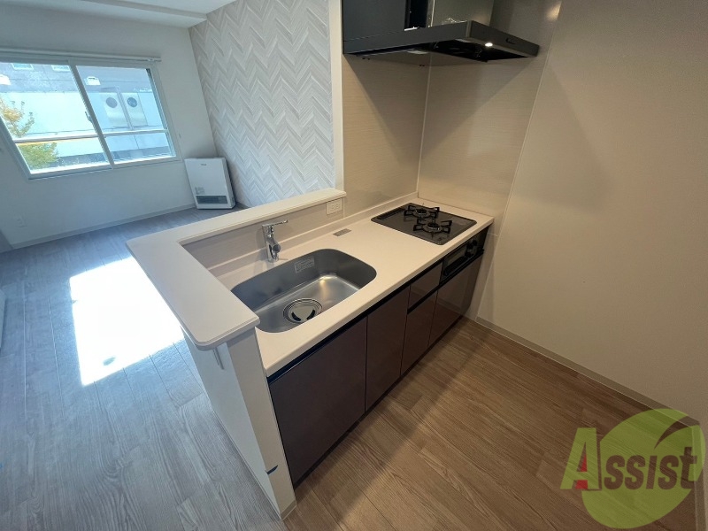 キッチン　２口システムキッチンなので、すぐお料理に使えます！