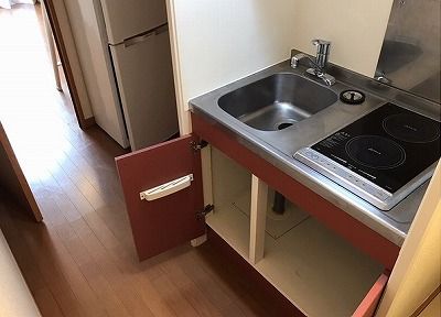 キッチン　混合水栓設置