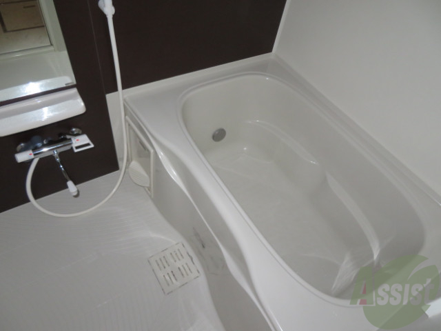 バス・シャワールーム　バスルームは狭すぎず、シャワーも浴びやすそうです。