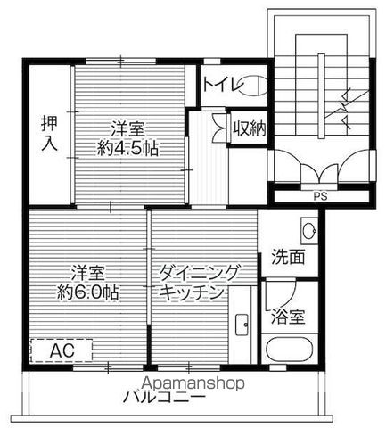 ビレッジハウス窪田1号棟の間取り写真