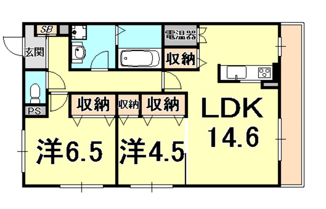 2LDK Mansion in Nishinomiya, Hyogo — photo 2 of 3